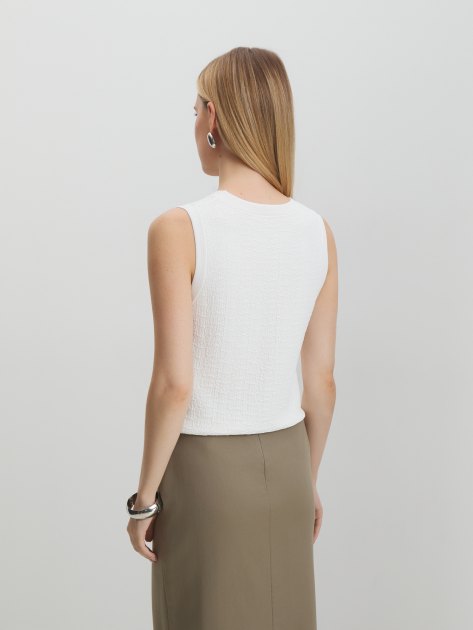 Топ MAISON DAVID, Артикул BM809, молочно-белый | 4327786. Ракурс 4 Топ MAISON DAVID, Артикул BM809, молочно-белый | 4327786. Ракурс 4