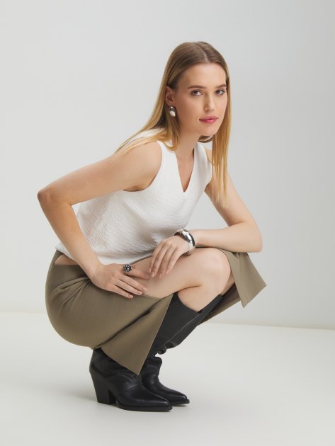 Топ MAISON DAVID, Артикул BM809, молочно-белый | 4327786. Ракурс 5 Топ MAISON DAVID, Артикул BM809, молочно-белый | 4327786. Ракурс 5