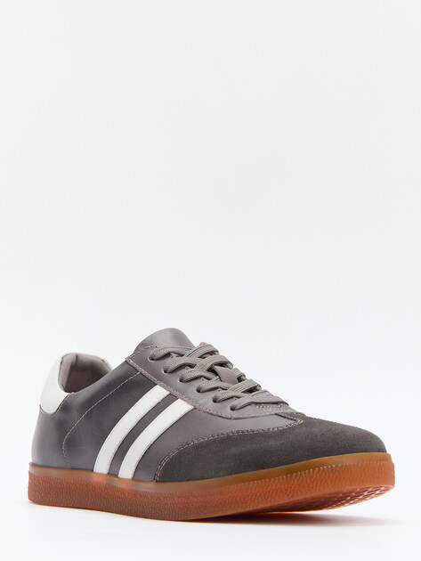 Мужские кеды MAISON DAVID, Артикул TM3238T-27, серо-фиолетовый | 4336690. Ракурс 3