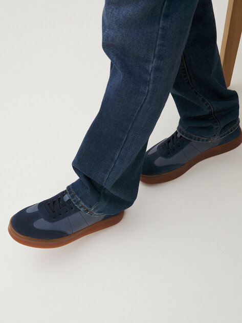 Мужские Кеды Maison david TM3079T-25 серо-синий