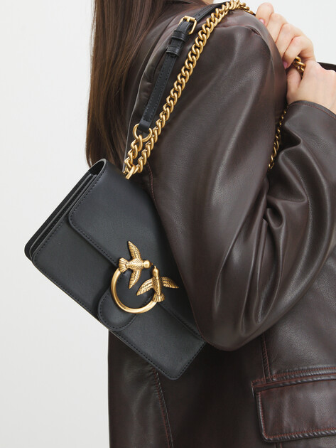 Кросс-боди PINKO Mini Love Bag One Simply, Артикул 100074, черный | 4341834. Ракурс 2 Кросс-боди PINKO Mini Love Bag One Simply, Артикул 100074, черный | 4341834. Ракурс 2