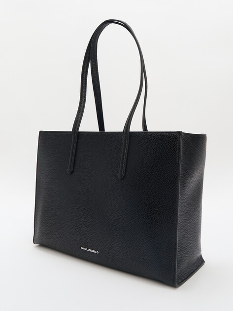Женский тоут KARL LAGERFELD ikon pebble lg tote, Артикул A1W30496, черный | 4349573. Ракурс 4