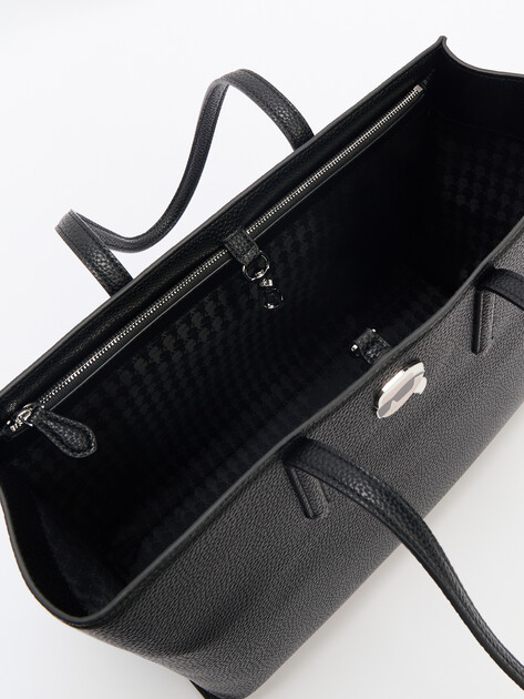 Женский тоут KARL LAGERFELD ikon pebble lg tote, Артикул A1W30496, черный | 4349573. Ракурс 5