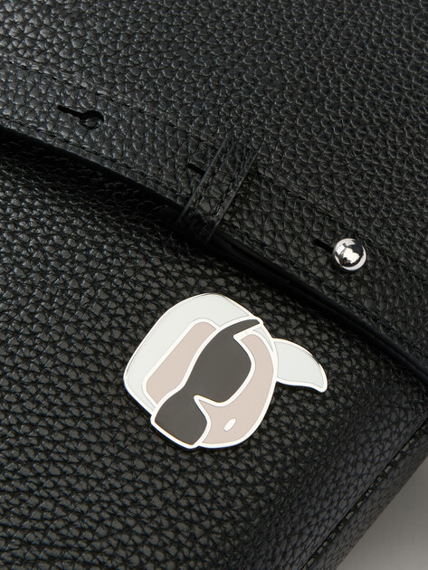 Женская сумка  KARL LAGERFELD ikon pebble shoulder bag, Артикул A1W30493, черный | 4349712. Ракурс 3