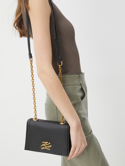 Кросс-боди KARL LAGERFELD k/autograph sm crossbody, Артикул A1W30174, черный | 4350706. Ракурс 2