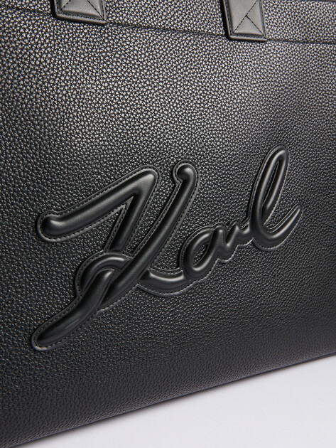 Женский тоут KARL LAGERFELD k/skuare lg tote grainy, Артикул A1W30041, черный | 4352122. Ракурс 3