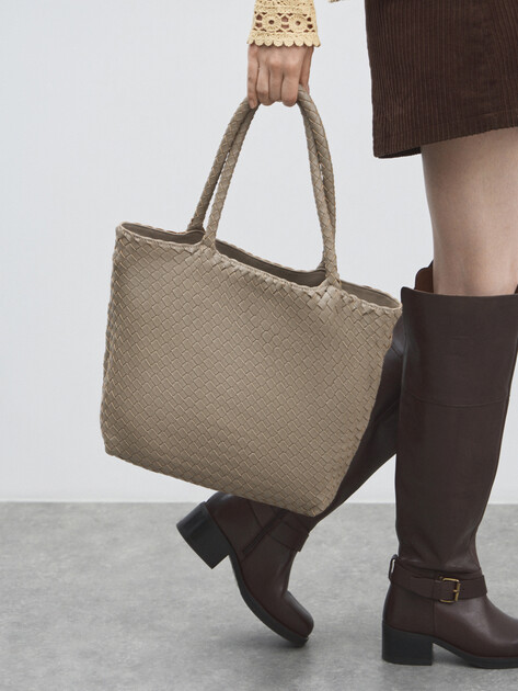 Женский тоут TENDANCE, Артикул MRH24-120, коричнево-серый | 4352650. Ракурс 5