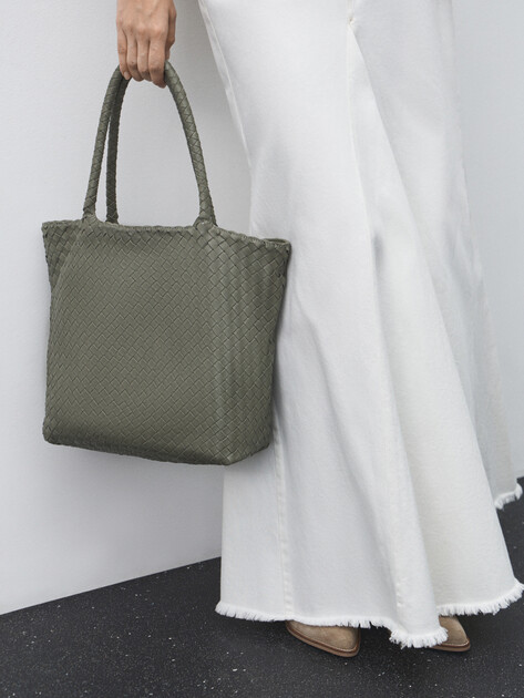 Женский тоут TENDANCE, Артикул MRH24-120, серовато-зеленый | 4352660. Ракурс 5