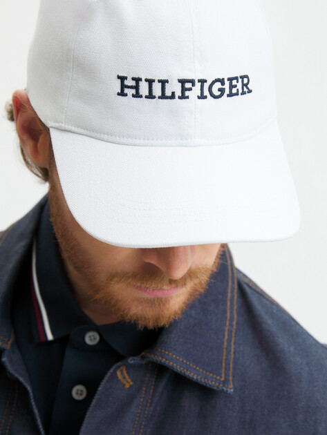 Мужская бейсболка TOMMY HILFIGER TH MONOTYPE SOFT 6 PANEL BASEBALL CAP, Артикул AM0AM12537, белый | 4356584. Ракурс 3 Мужская бейсболка TOMMY HILFIGER TH MONOTYPE SOFT 6 PANEL BASEBALL CAP, Артикул AM0AM12537, белый | 4356584. Ракурс 3