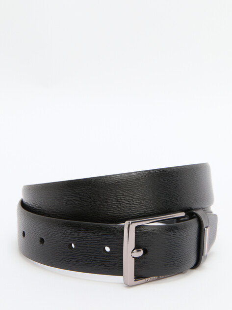 Мужской ремень TOMMY HILFIGER BUSINESS TEXTURE 3.5, Артикул AM0AM12664, черный | 4356893. Ракурс 2