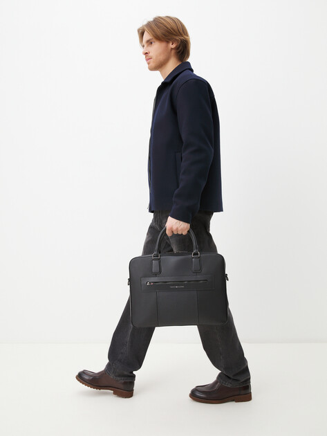Мужская сумка для ноутбука TOMMY HILFIGER TH BUSINESS TEXTURED LEATHER LAPTOP BAG, Артикул AM0AM12489, черный | 4357140. Ракурс 6 Мужская сумка для ноутбука TOMMY HILFIGER TH BUSINESS TEXTURED LEATHER LAPTOP BAG, Артикул AM0AM12489, черный | 4357140. Ракурс 6