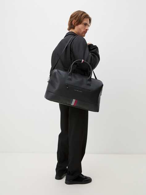 Мужская дорожная сумка TOMMY HILFIGER TH TRANSIT DUFFLE, Артикул AM0AM12485, черный | 4357152. Ракурс 6 Мужская дорожная сумка TOMMY HILFIGER TH TRANSIT DUFFLE, Артикул AM0AM12485, черный | 4357152. Ракурс 6