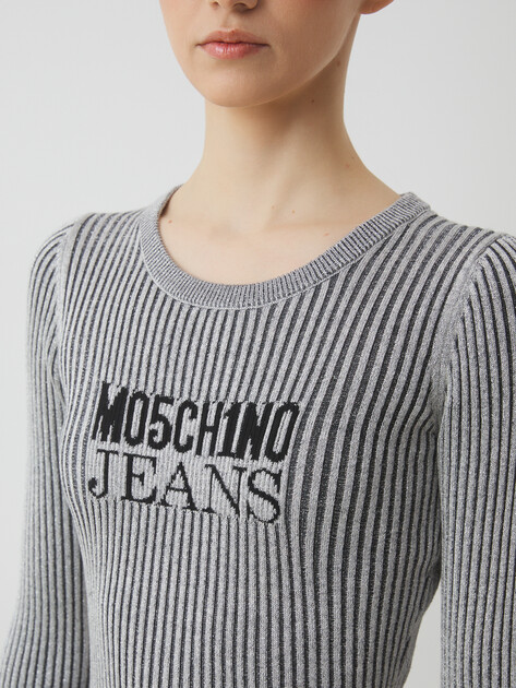 Женское платье MO5CH1NO JEANS PARTY, Артикул 0490 SS25, серый | 4360008. Ракурс 3