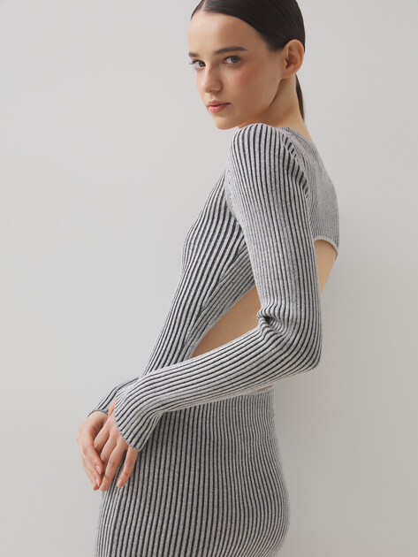 Женское платье MO5CH1NO JEANS PARTY, Артикул 0490 SS25, серый | 4360008. Ракурс 5