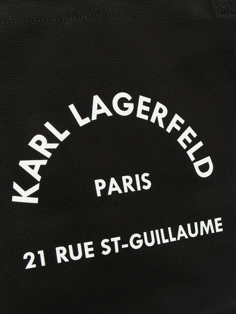 Женский шоппер KARL LAGERFELD k/rsg canvas shopper, Артикул A1W50006, черный | 4361855. Ракурс 3