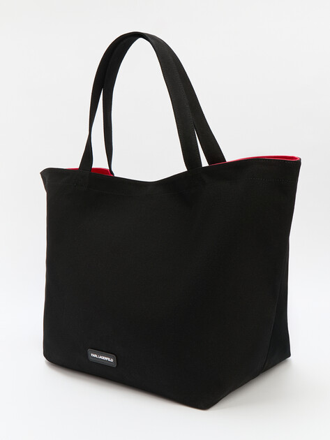 Женский шоппер KARL LAGERFELD k/rsg canvas shopper, Артикул A1W50006, черный | 4361855. Ракурс 4