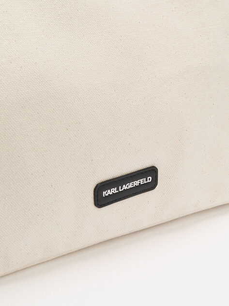 Женский шоппер KARL LAGERFELD k/rsg canvas shopper, Артикул A1W50006, молочно-белый | 4361863. Ракурс 3