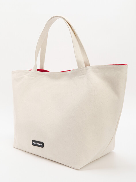 Женский шоппер KARL LAGERFELD k/rsg canvas shopper, Артикул A1W50006, молочно-белый | 4361863. Ракурс 4