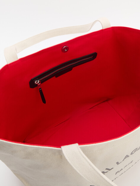 Женский шоппер KARL LAGERFELD k/rsg canvas shopper, Артикул A1W50006, молочно-белый | 4361863. Ракурс 5