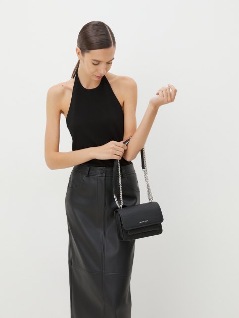 Женская сумка через плечо кросс-боди MICHAEL KORS, Артикул 32T4SC7C1T(K), черный | 4363290. Ракурс 7