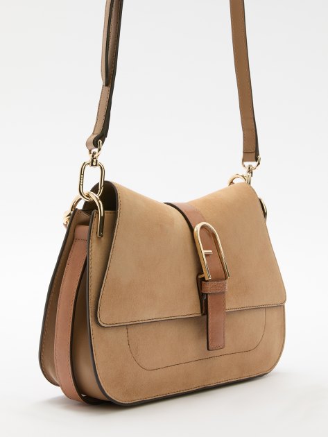 Женская сумка  FURLA, Артикул FURLA FLOW M TOP HANDLE, темно-бежевый | 4363785. Ракурс 3