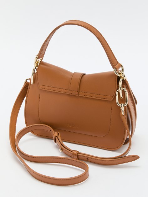 Женская сумка  FURLA, Артикул FURLA FLOW MINI TOP HANDLE, карамельный | 4363791. Ракурс 5