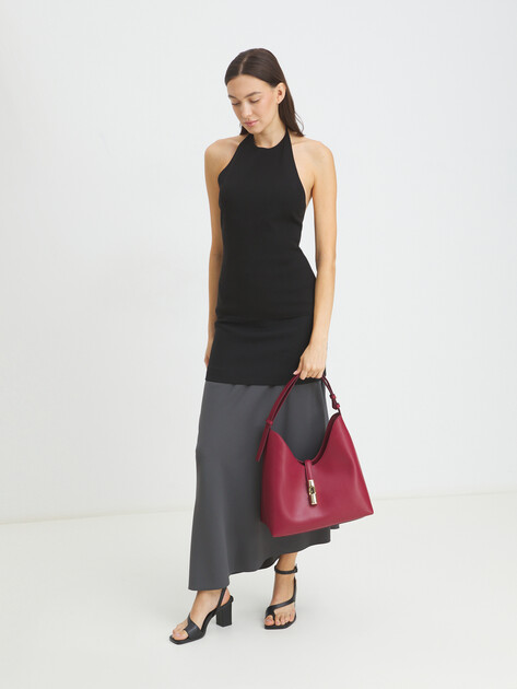 Женская сумка  FURLA, Артикул FURLA GOCCIA M HOBO, красный | 4363983. Ракурс 7