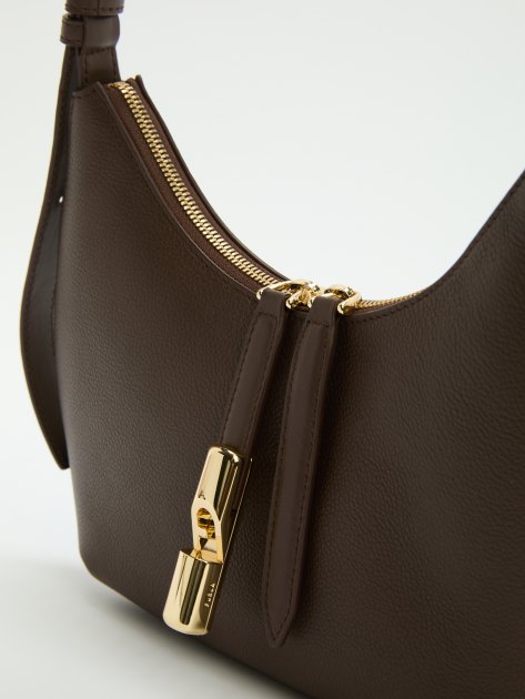 Женская сумка  FURLA, Артикул FURLA GOCCIA S SHOULDER BAG, шоколадный | 4364028. Ракурс 4