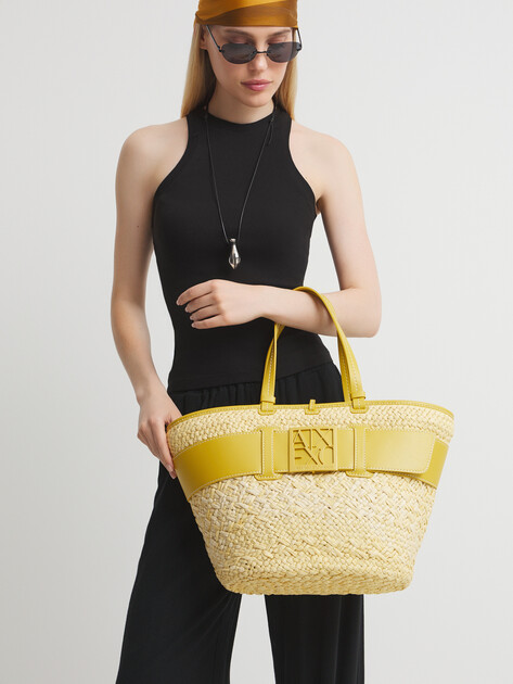Сумка летняя с ручками ARMANI EXCHANGE SUSIE, Артикул XW000322, желтый | 4368302. Ракурс 2 Сумка летняя с ручками ARMANI EXCHANGE SUSIE, Артикул XW000322, желтый | 4368302. Ракурс 2