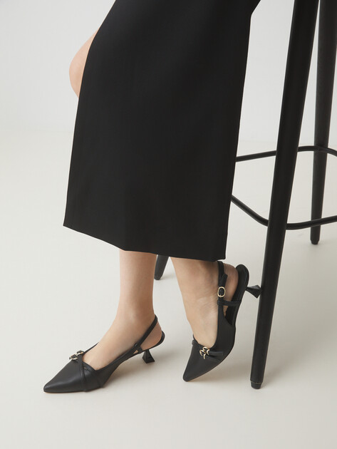 Женские туфли с открытой пяткой (слинг-бэк) TENDANCE, Артикул MN2800-320, черный | 4370444. Ракурс 2 Женские туфли с открытой пяткой (слинг-бэк) TENDANCE, Артикул MN2800-320, черный | 4370444. Ракурс 2