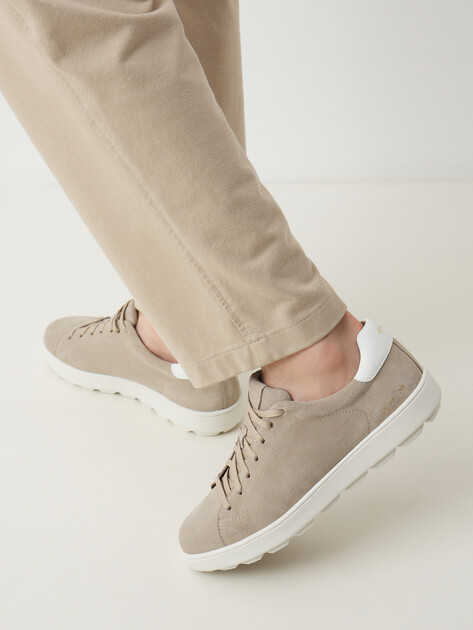 Мужские кеды GEOX U SPHERICA ECUB-1, Артикул U45GPC, пыльно-бежевый | 4372108. Ракурс 2