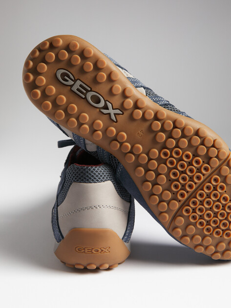 Мужские кеды GEOX U SNAKE ORIGINAL, Артикул U55MNA, серовато-синий | 4372335. Ракурс 6