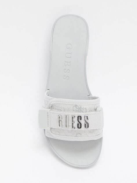 Женские шлепанцы GUESS ELYZE4, Артикул FLJELYLEL19, серебряный | 4372435. Ракурс 5