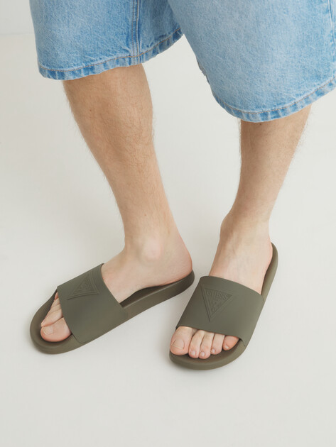 Мужские сланцы GUESS TOKYOT, Артикул FMJTOTELE19, темно-зеленый | 4374332. Ракурс 2