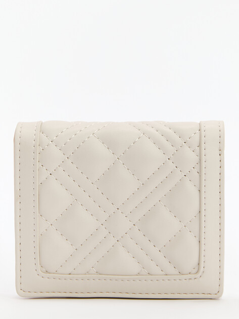Женское портмоне LOVE MOSCHINO SLG QUILTED, Артикул JC5601PP, молочно-бежевый | 4376403. Ракурс 2