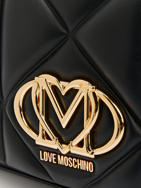 Женская сумка  LOVE MOSCHINO EMBOSSED Q, Артикул JC4041PP SS25, черный | 4376982. Ракурс 3
