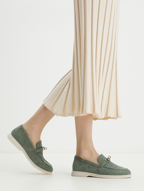 Женские лоферы TENDANCE, Артикул YS-2299A-258, серо-зеленый | 4389188. Ракурс 2 Женские лоферы TENDANCE, Артикул YS-2299A-258, серо-зеленый | 4389188. Ракурс 2