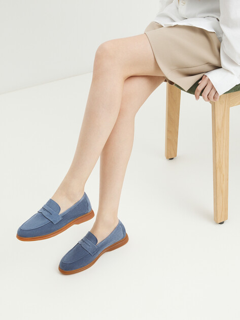 Женские лоферы MAISON DAVID, Артикул TM3269D-1, серовато-синий | 4391764. Ракурс 2 Женские лоферы MAISON DAVID, Артикул TM3269D-1, серовато-синий | 4391764. Ракурс 2