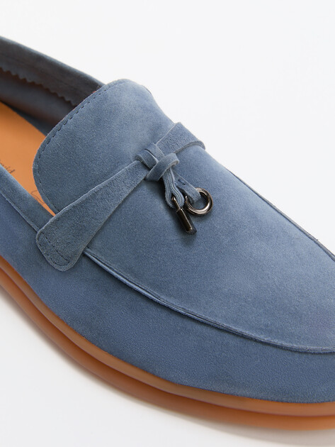 Женские лоферы MAISON DAVID, Артикул TM3269D-2, серовато-синий | 4392003. Ракурс 6