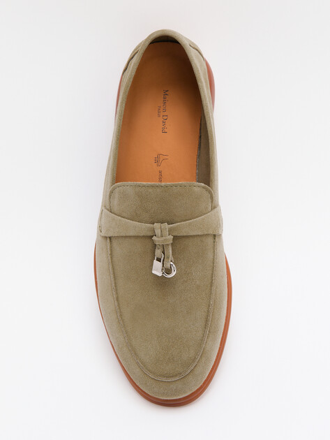 Женские лоферы MAISON DAVID, Артикул TM3269D-2, серовато-зеленый | 4392017. Ракурс 5