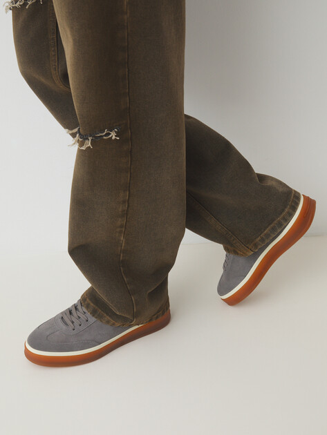 Мужские кеды MAISON DAVID, Артикул TM3285F-1, коричнево-серый | 4393281. Ракурс 2