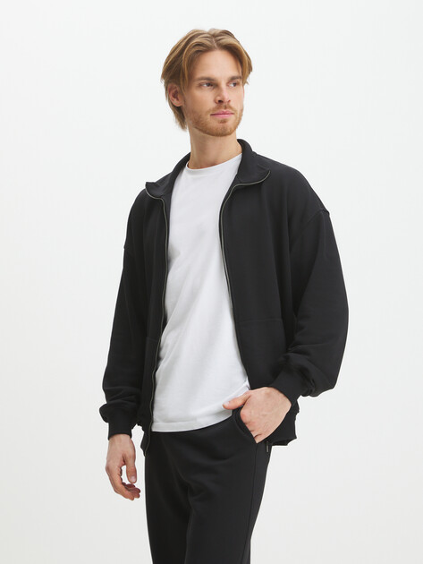 Мужской костюм из футера MAISON DAVID FULBERT_FIN, Артикул FULBERT_FIN, черный | 4396808. Ракурс 2