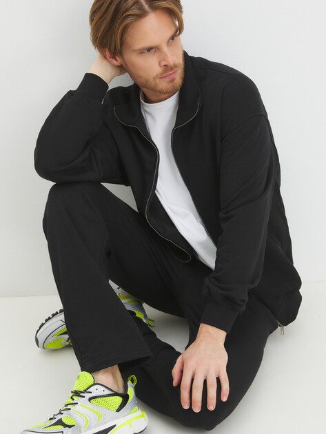 Мужской костюм из футера MAISON DAVID FULBERT_FIN, Артикул FULBERT_FIN, черный | 4396808. Ракурс 5