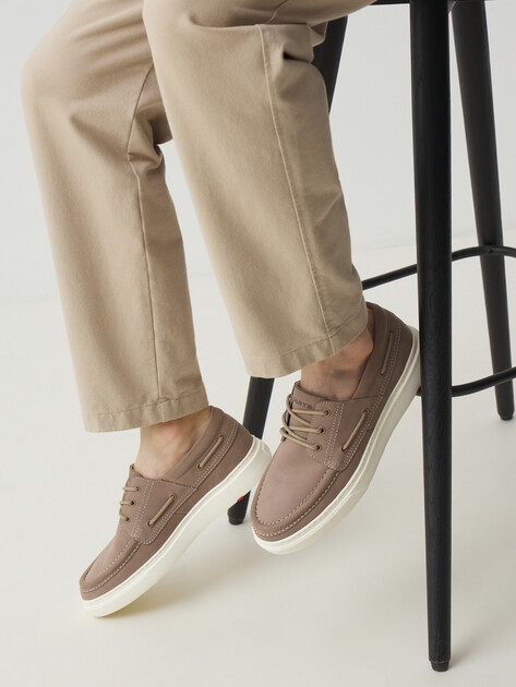 Мужские топсайдеры LLOYD NICOLAS HT, Артикул FANAL SS25, серо-бежевый | 4397567. Ракурс 2