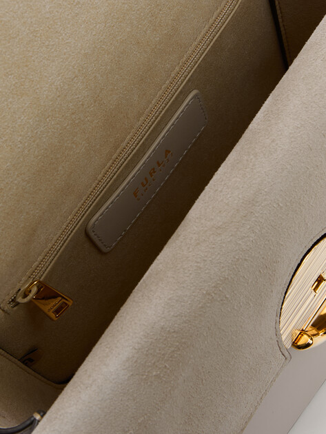Женская сумка с ручкой FURLA, Артикул FURLA SFERA MINI TOP HANDLE, бежево-серый | 4399031. Ракурс 6