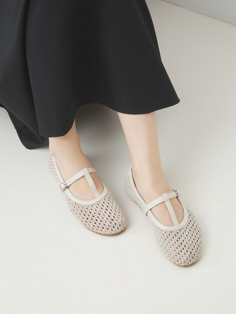 Балетки мэри-джейн TENDANCE, Артикул YS-48190A-1, молочно-бежевый | 4399639. Ракурс 2