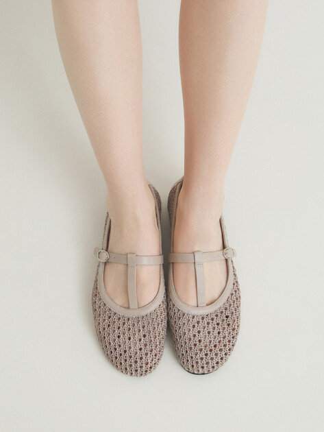Балетки мэри-джейн TENDANCE, Артикул YS-48190A-1, пыльно-бежевый | 4399695. Ракурс 2