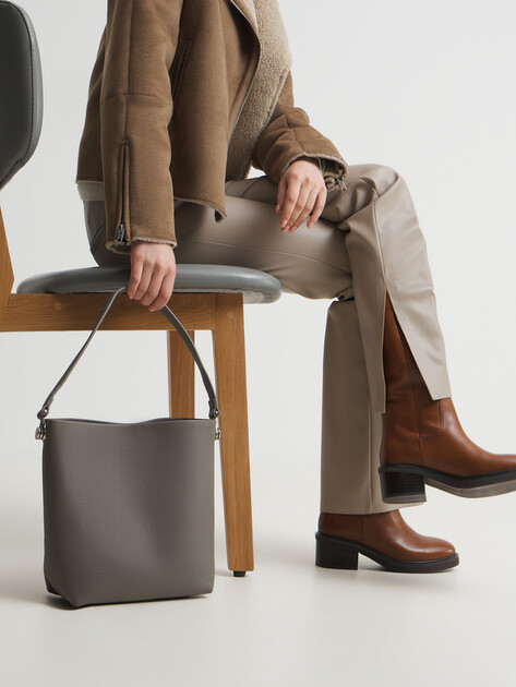 Женская сумка на плечо TENDANCE, Артикул MRH24-205S, темно-серый | 4401916. Ракурс 2