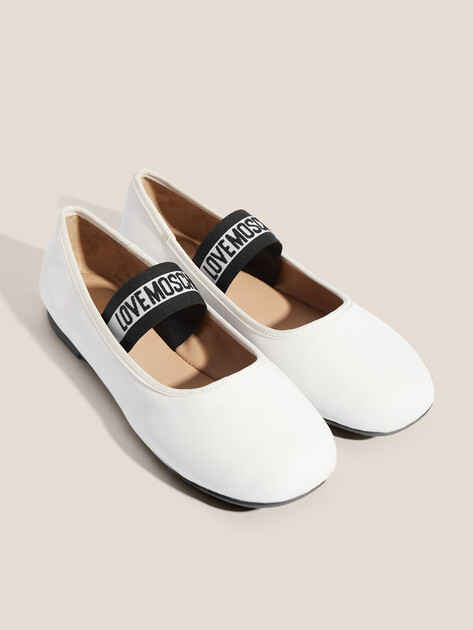 Балетки мэри-джейн LOVE MOSCHINO BALLET LOVE, Артикул JA11071G, белый | 4402219. Ракурс 2 Балетки мэри-джейн LOVE MOSCHINO BALLET LOVE, Артикул JA11071G, белый | 4402219. Ракурс 2