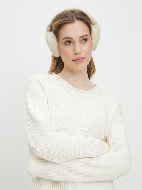 Женские утепленные наушники TENDANCE, Артикул MRH24-226, светло-бежевый | 4404665. Ракурс 4